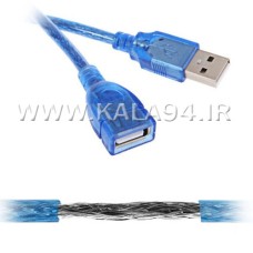 کابل 10 متر USB افزایشی KAISER / جنس شیشه ای / ضخیم و مقاوم / تک پک شرکتی
